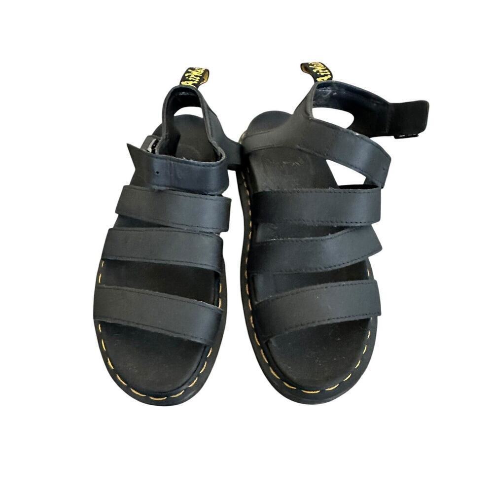 Doc Martens Blaire Hydro sandals Black Leather Womens Sz 7 EUC - Picture 3 of 11